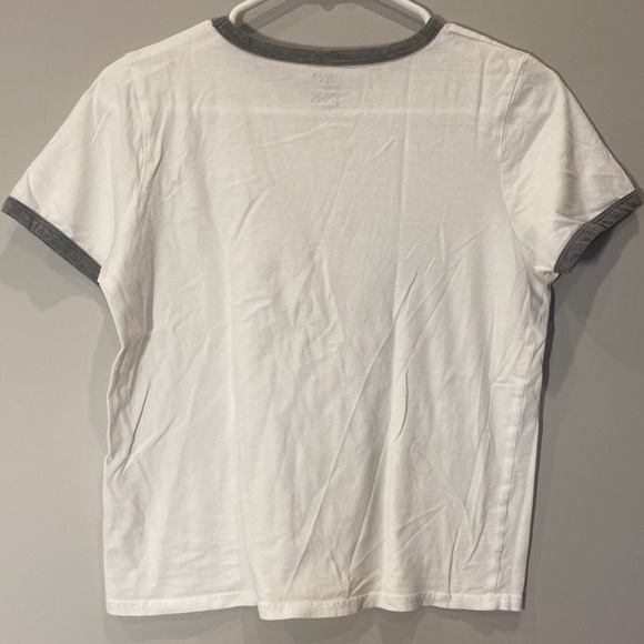 2/$18 Vans White Graphic Cropped T-shirt Size M - Picture 2 of 4
